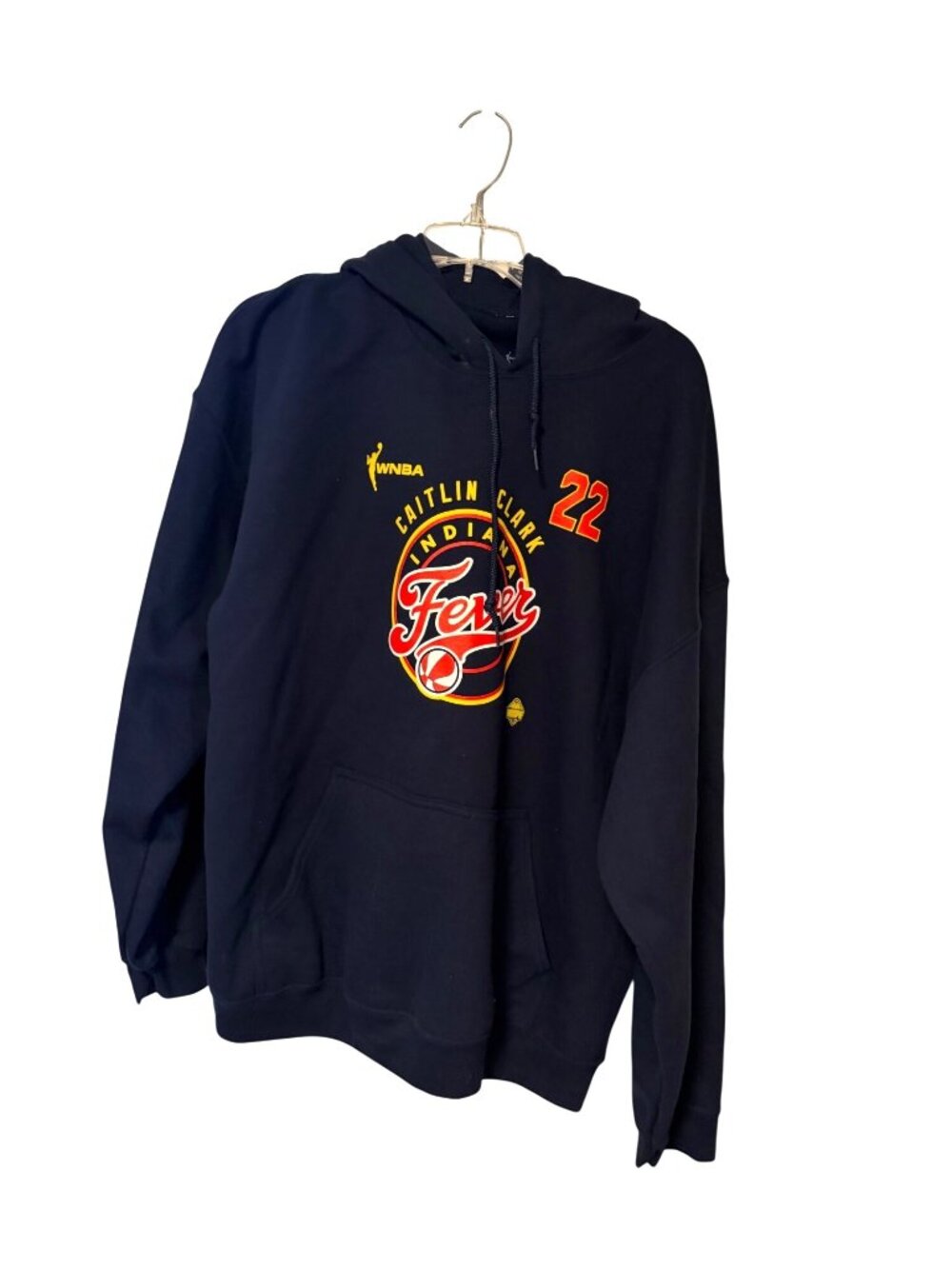 WBNA Womens Size XL Indiana Fever #22 Caitlin Clark Long Sleeve Pullover Sweatsh